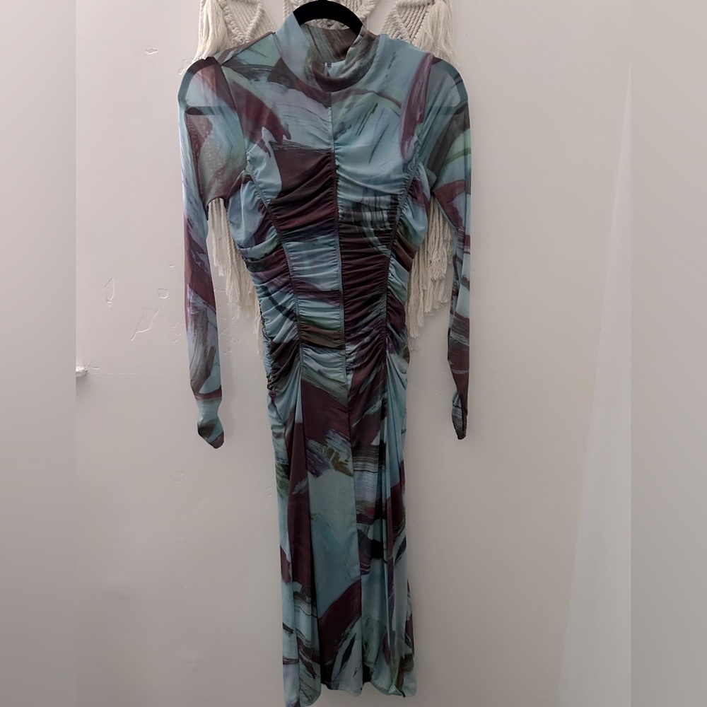 Anthropologie | mesh midi dress